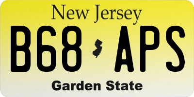 NJ license plate B68APS
