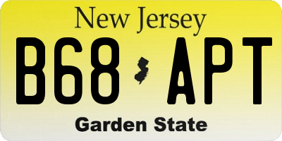 NJ license plate B68APT