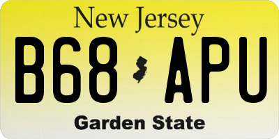 NJ license plate B68APU