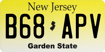 NJ license plate B68APV