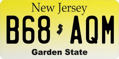 NJ license plate B68AQM