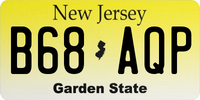 NJ license plate B68AQP