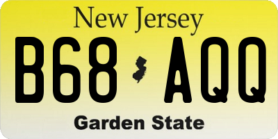 NJ license plate B68AQQ
