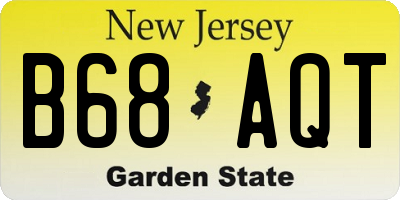 NJ license plate B68AQT