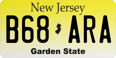NJ license plate B68ARA
