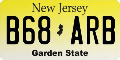 NJ license plate B68ARB