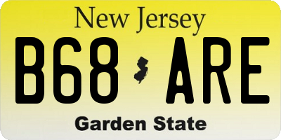 NJ license plate B68ARE