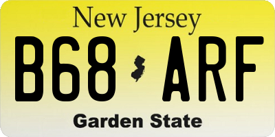 NJ license plate B68ARF