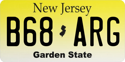 NJ license plate B68ARG