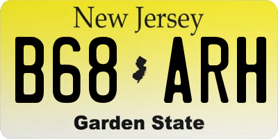 NJ license plate B68ARH