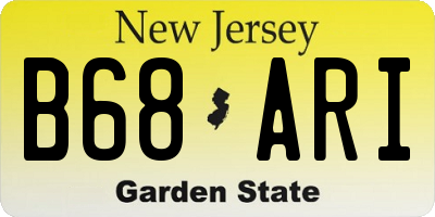NJ license plate B68ARI
