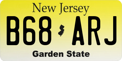 NJ license plate B68ARJ