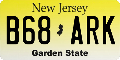 NJ license plate B68ARK