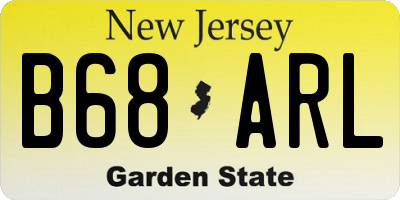 NJ license plate B68ARL