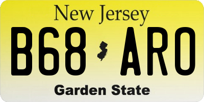 NJ license plate B68ARO