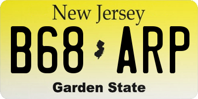 NJ license plate B68ARP