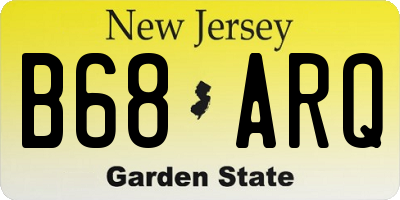 NJ license plate B68ARQ