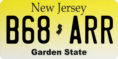 NJ license plate B68ARR