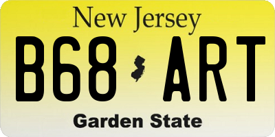 NJ license plate B68ART