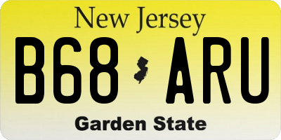 NJ license plate B68ARU