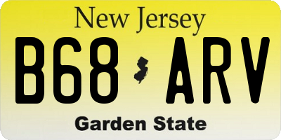 NJ license plate B68ARV