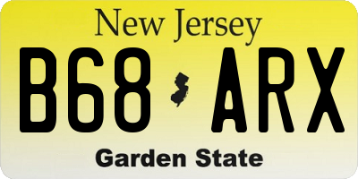 NJ license plate B68ARX