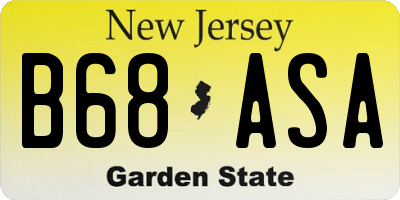 NJ license plate B68ASA