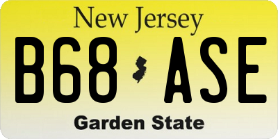 NJ license plate B68ASE