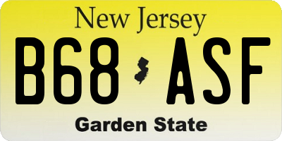 NJ license plate B68ASF