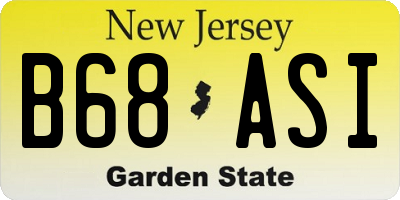 NJ license plate B68ASI