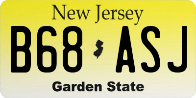 NJ license plate B68ASJ