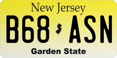 NJ license plate B68ASN