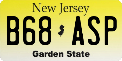 NJ license plate B68ASP
