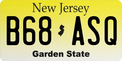 NJ license plate B68ASQ