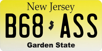 NJ license plate B68ASS