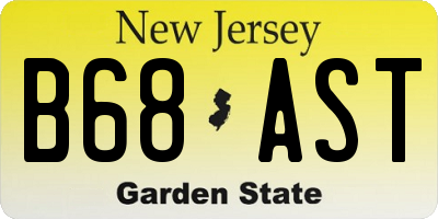 NJ license plate B68AST