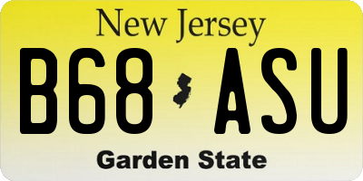NJ license plate B68ASU