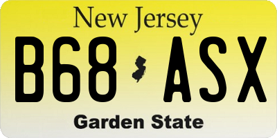 NJ license plate B68ASX