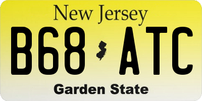NJ license plate B68ATC