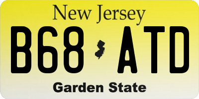 NJ license plate B68ATD