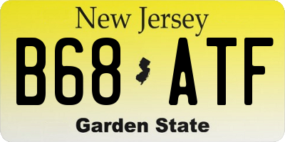 NJ license plate B68ATF