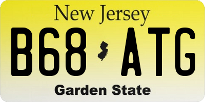 NJ license plate B68ATG