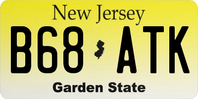 NJ license plate B68ATK