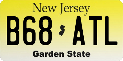 NJ license plate B68ATL