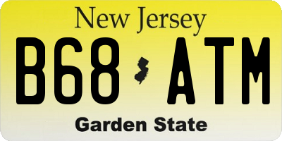 NJ license plate B68ATM