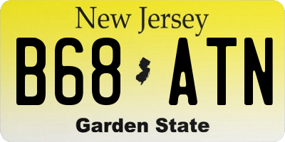 NJ license plate B68ATN