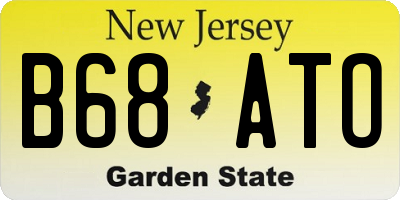 NJ license plate B68ATO
