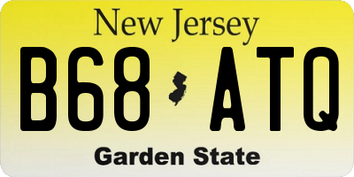 NJ license plate B68ATQ