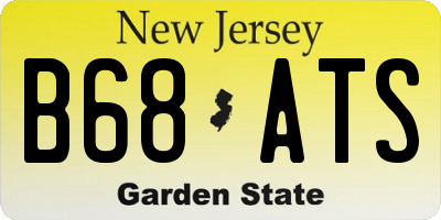 NJ license plate B68ATS