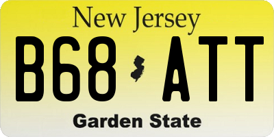 NJ license plate B68ATT
